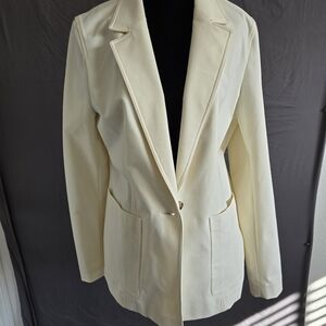 Lafayette 148 New York Cream Blazer